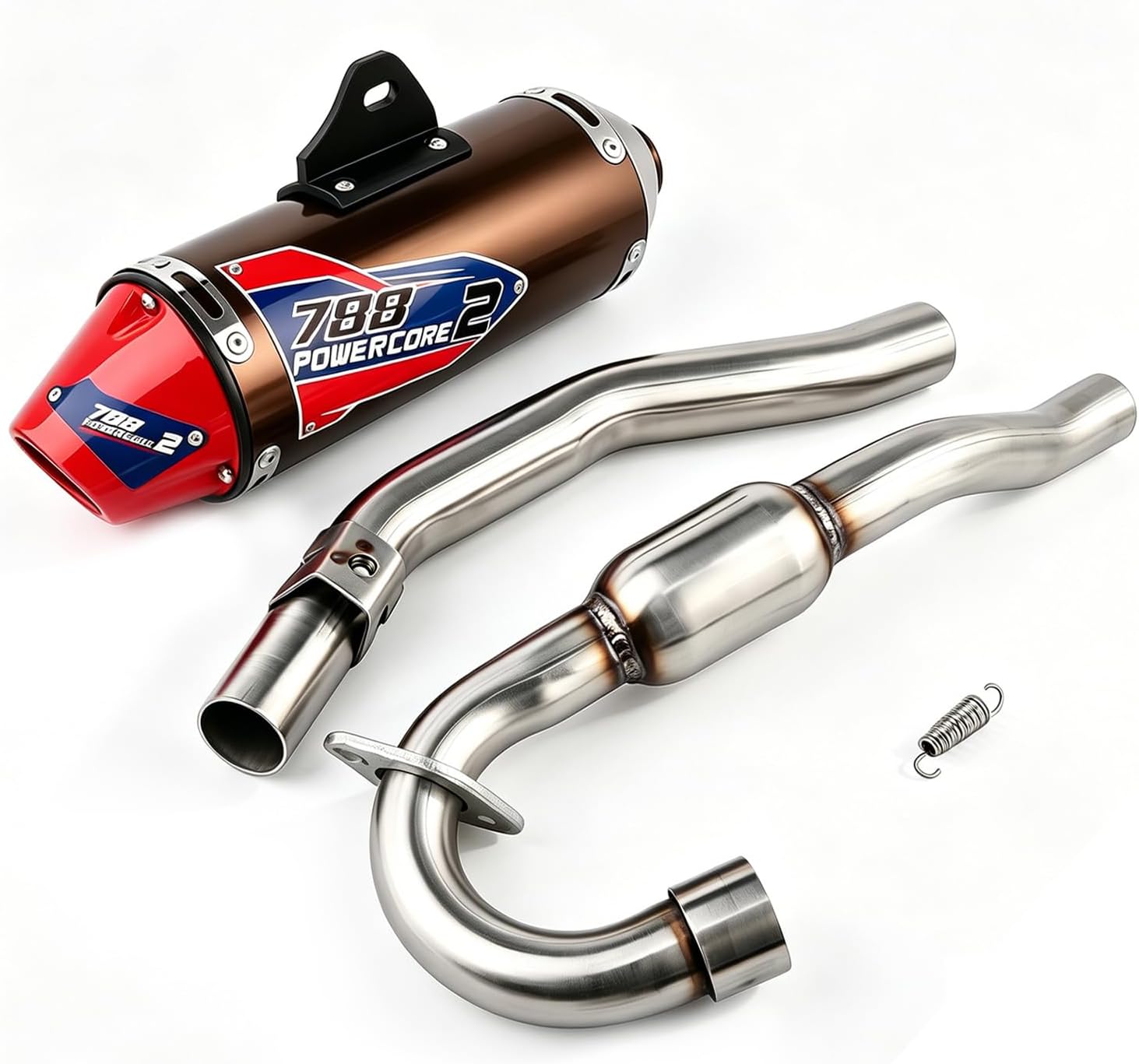 JFG RACING Full Slip On Exhaust Muffler for CRF230F CRF 230F 150F/Hawk250 | Complete Exhaust System For For CRF150F CRF230F 2003-2013 / Hawk 250 - Image 2