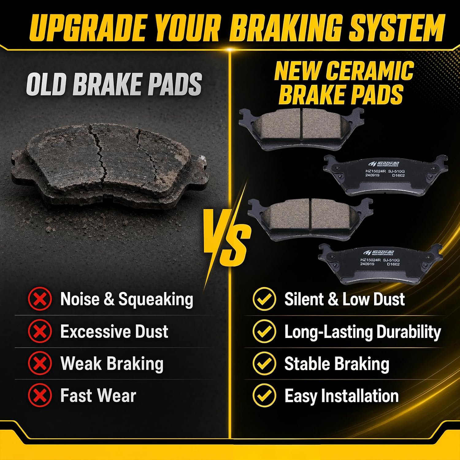 D1602 Rear Ceramic Brake Pads for Ford F-150 2012-2018 for F-150 Raptor Platinum Limited for F-150 SSV King Ranch Lariat XL XLT - Image 5