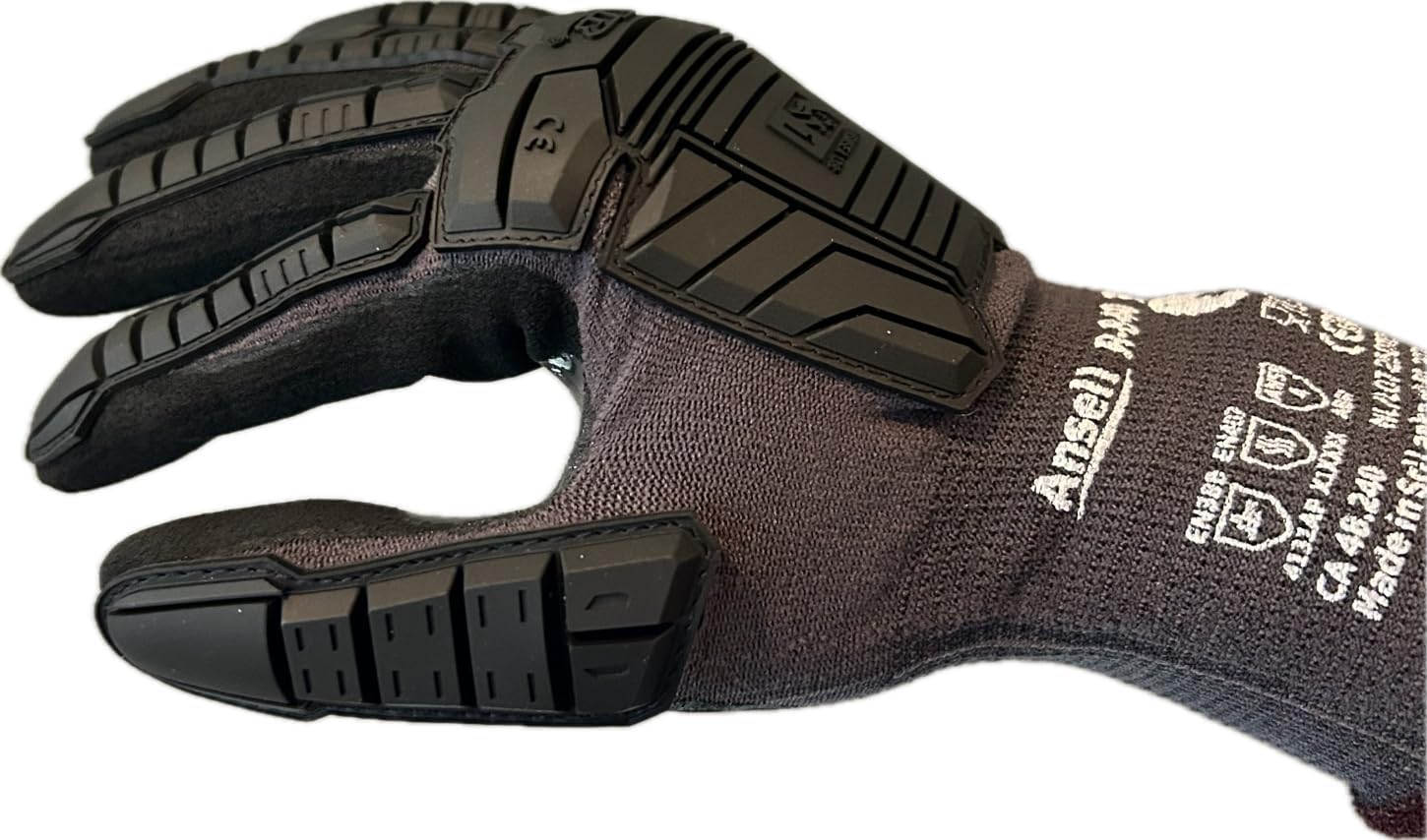 Ansell RINGERS R-840 Black Impact Gloves for Warehousing, Logistics - Size 9 (M) Vend Pack (Case of 72) - Image 2