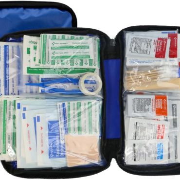 First Aid Only 298 Piece All-Purpose Emergency First Aid Kit for Home, Office, Car, Apartment, Dorm, and Camping, Travel-Friendly Compact Pouch Fits in Backpacks, Suitcases, Cabinets, and Drawers